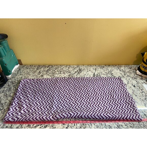 Womens Infinity Scarf Wrap Purple White Chevron Lightweight Soft Sheer - Picture 4 of 7